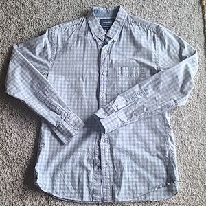 Bonobos gray and white checkered shirt -M
